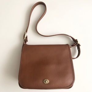 Vintage Coach British Tan Stewardess Shoulder Bag Authentic Costa Rica 9525